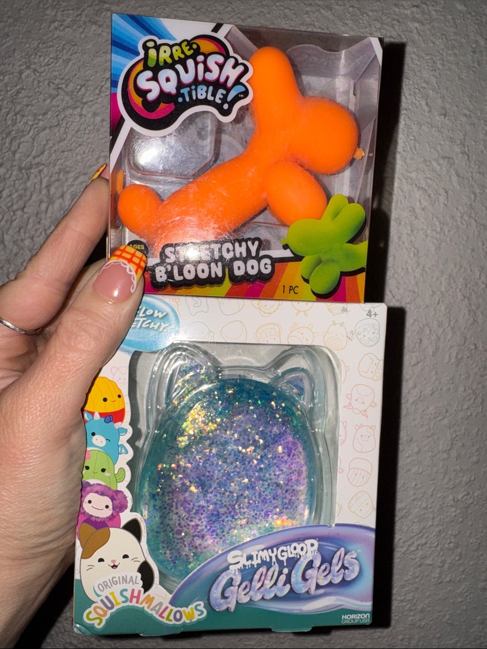squishmellows Gelli gels and B'loon dog 🐶